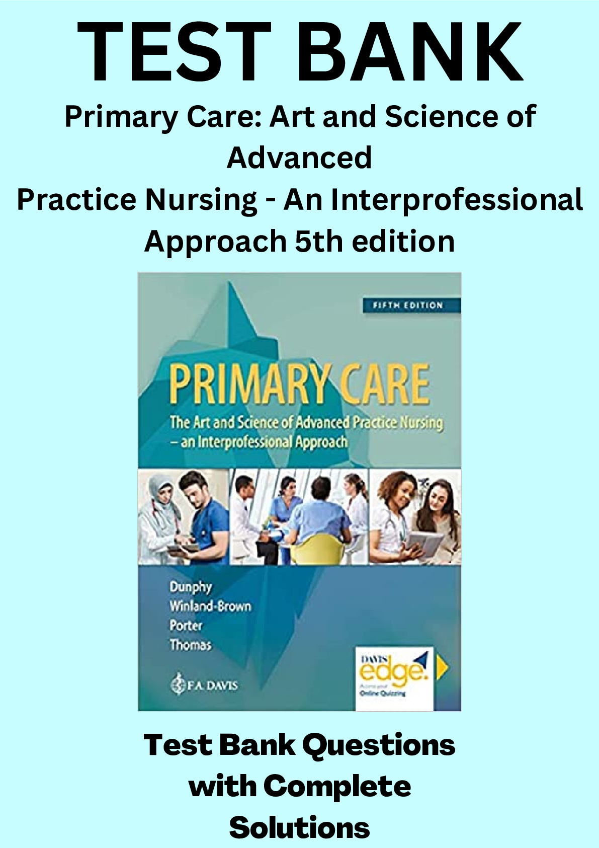 Preview image for Test Bank For Primary Care: Art and Science of Advanced Practice Nursing - An Interprofessional Approach 5th Edition Dunphy